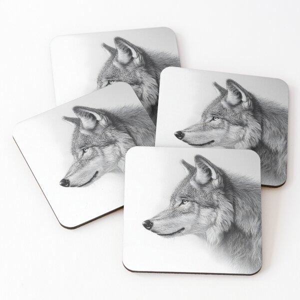 Item preview, Realistic Wolf pencil drawing  designed and sold by Pencil-Art.