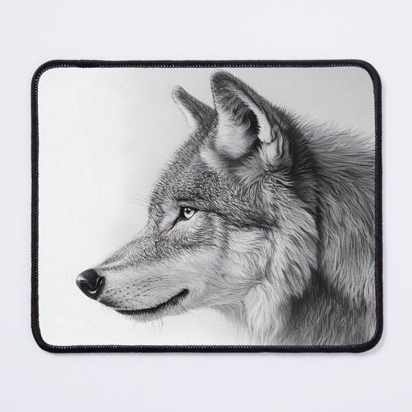 Item preview, Realistic Wolf pencil drawing  designed and sold by Pencil-Art.