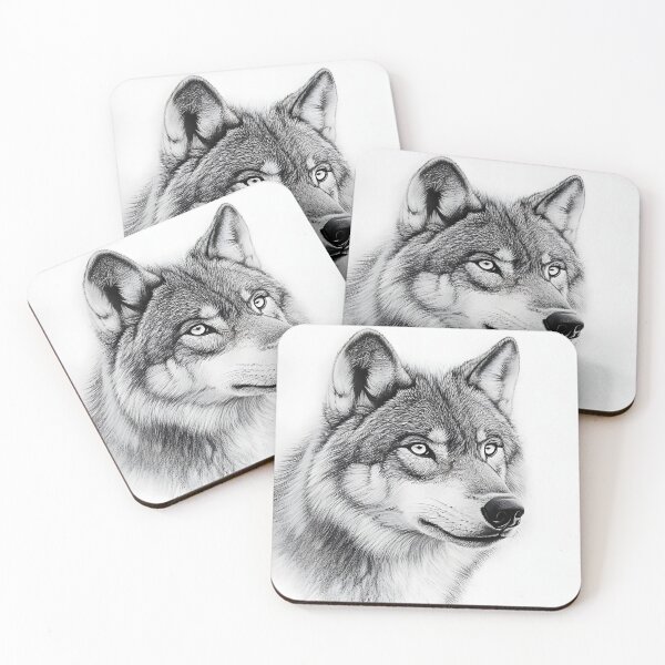 Item preview, Realistic Wolf pencil drawing  designed and sold by Pencil-Art.