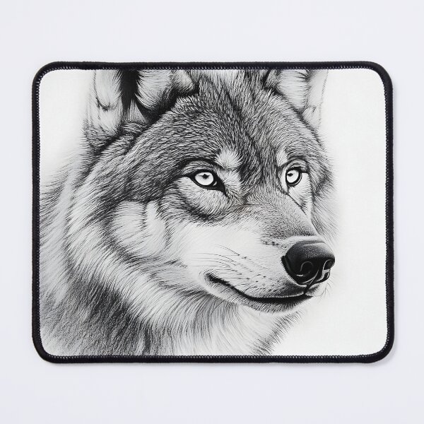 Item preview, Realistic Wolf pencil drawing  designed and sold by Pencil-Art.