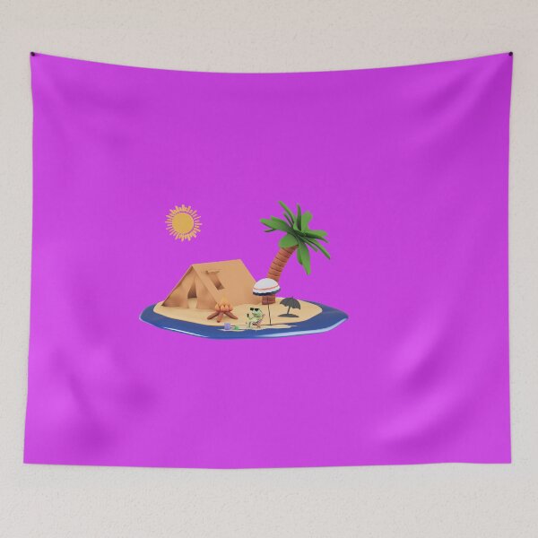 Item preview, Tropical Hut under Palm Trees and Blue Sky designed and sold by Ankitjain2504.