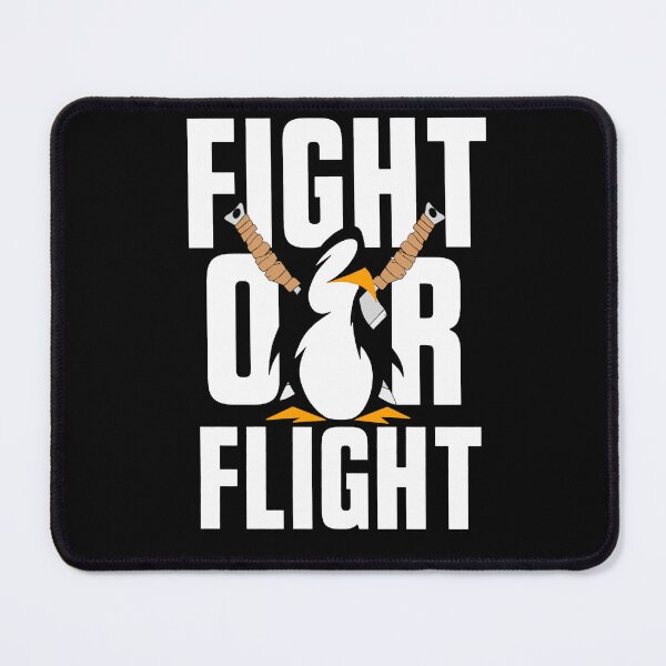 Item preview, Fight Or Flight Meme Penguin designed and sold by TheEndDesign.