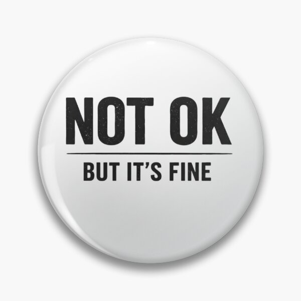 Item preview, Not OK But It’s Fine T-Shirt – Relatable Minimal Text Design designed and sold by apex.vibe.
