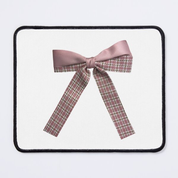 Item preview, Elegant Dusty Pink Plaid Bow - Coquette Aesthetic Tweed Pattern Ribbon designed and sold by Artsy Corner.