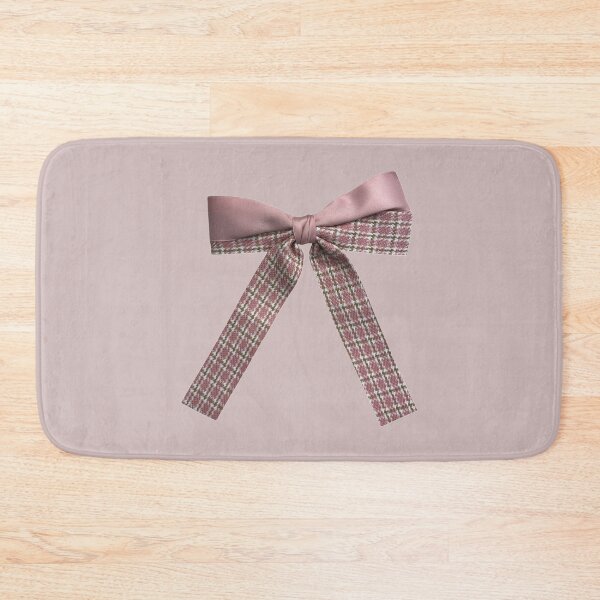 Item preview, Elegant Dusty Pink Plaid Bow - Coquette Aesthetic Tweed Pattern Ribbon designed and sold by Artsy Corner.