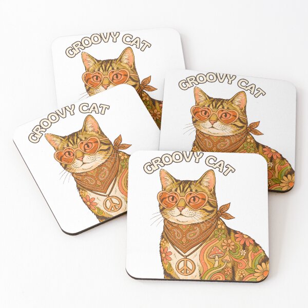 Item preview, Cat Lady Retro Groovy 70s Vintage Cat designed and sold by ArtivioShop.