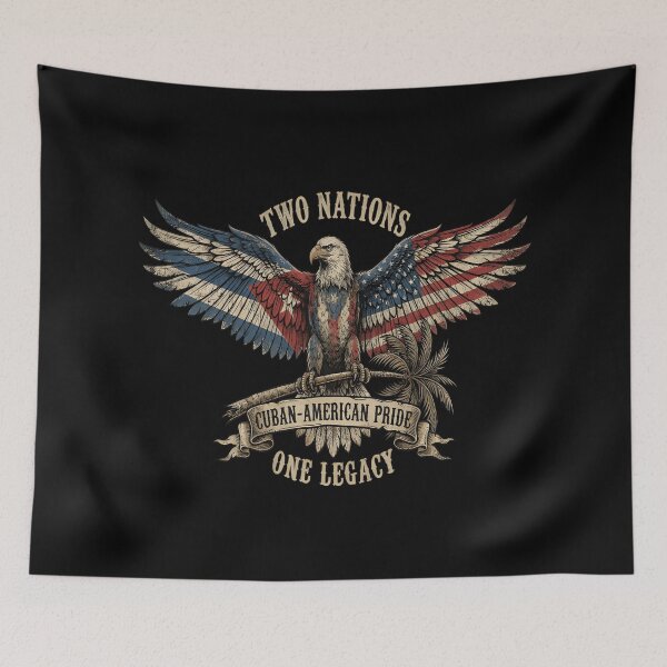 Item preview, Cuban American Pride: Two Nations One Legacy – Cuban & US Flag Heritage designed and sold by Axivra.