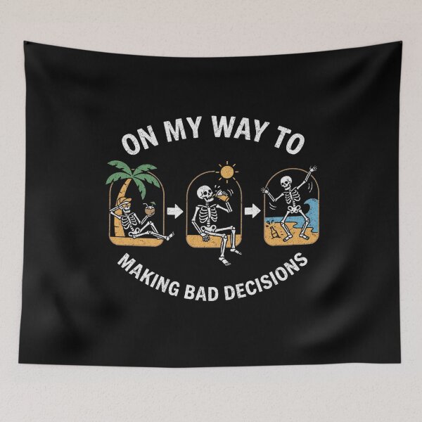 Item preview, On My Way to Bad Decisions Beach designed and sold by FreshVibe Prints.