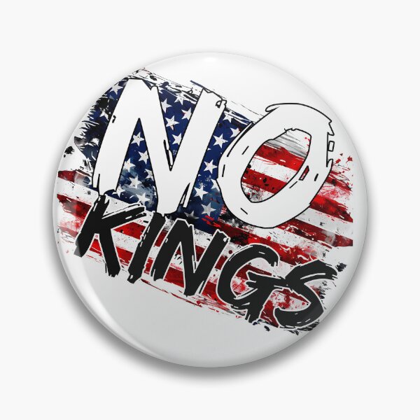 Item preview, No Kings - Anti-Authority American Flag Protest Art Print designed and sold by DesignArtist.ia.