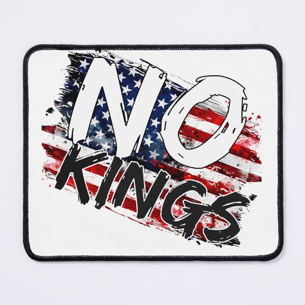 Item preview, No Kings - Anti-Authority American Flag Protest Art Print designed and sold by DesignArtist.ia.