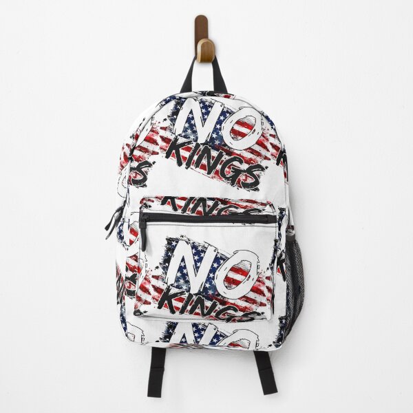 Item preview, No Kings - Anti-Authority American Flag Protest Art Print designed and sold by DesignArtist.ia.