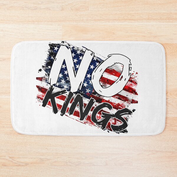 Item preview, No Kings - Anti-Authority American Flag Protest Art Print designed and sold by DesignArtist.ia.