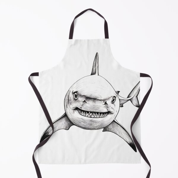 Item preview, Black and white Shark pencil drawing designed and sold by Pencil-Art.