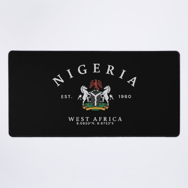 Item preview, NIGERIA Established 1960 Coat of Arms Vintage Varsity Design designed and sold by Shopeon Designs.