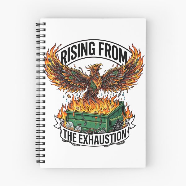Item preview, Rising From The Exhaustion Dumpster Fire Phoenix Funny Millennial Fatigue - Tech Humor designed and sold by Mythic Ink Studio.