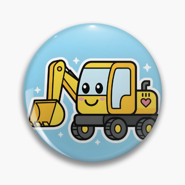 Item preview, Cute Yellow Excavator Sticker for Kids designed and sold by 4AGift.