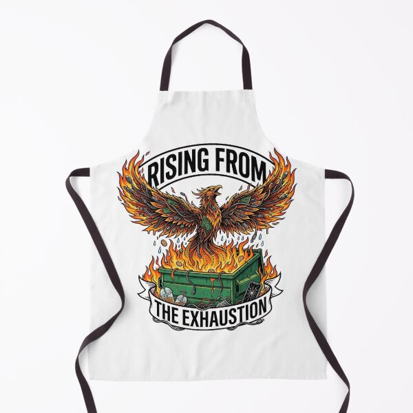 Item preview, Rising From The Exhaustion Dumpster Fire Phoenix Funny Millennial Fatigue - Tech Humor designed and sold by Mythic Ink Studio.