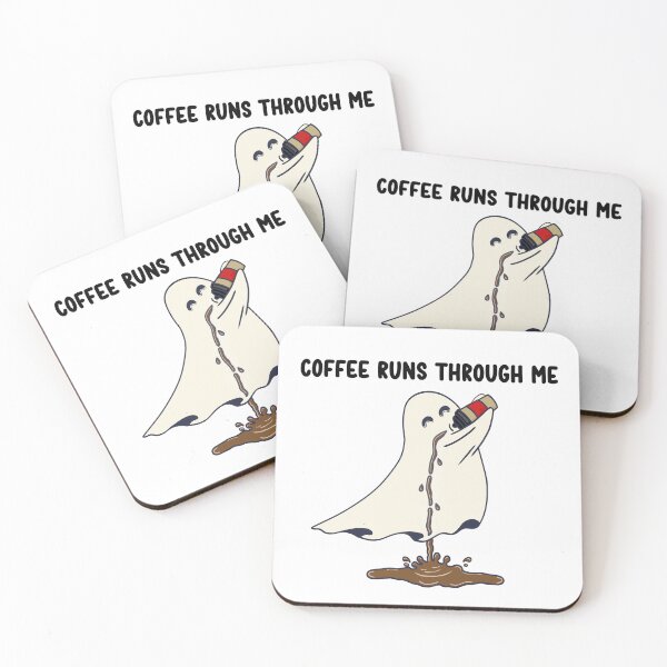 Item preview, Funny Ghost Coffee Runs Through Me  designed and sold by Bored Imagination .