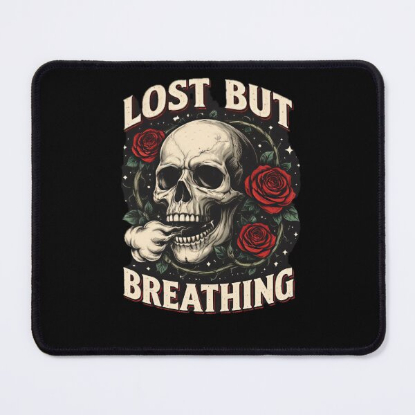 Item preview, Lost But Breathing Skull T-Shirt – Dark Aesthetic Streetwear Graphic designed and sold by apex.vibe.
