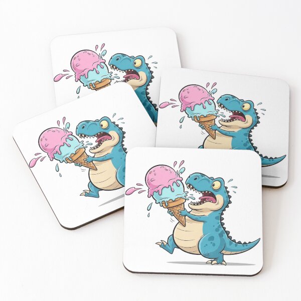 Item preview, Funny Dinosaur Eating Ice Cream T-Rex Cartoon Lover Gift designed and sold by nancysdaughter.