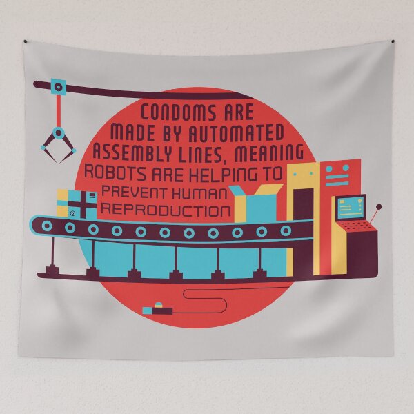 Item preview, Condoms Are Made by Automated Assembly Lines designed and sold by Karen's Creations.