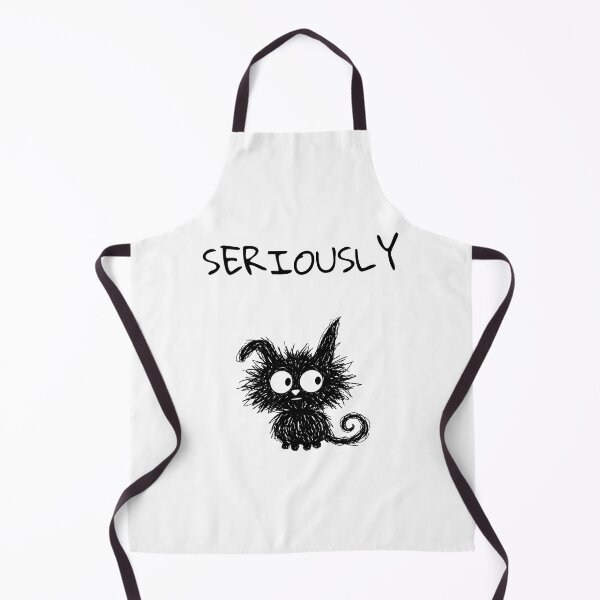 Item preview, Funny Black Cat – Seriously Mood | Doodle Cat Meme designed and sold by moodiecatshop.