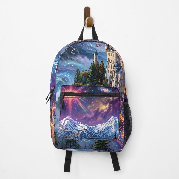 Item preview, Neuschwanstein Castle - Psychedelic Fairy Tale Castle Art designed and sold by Lucid Dream Pixel.