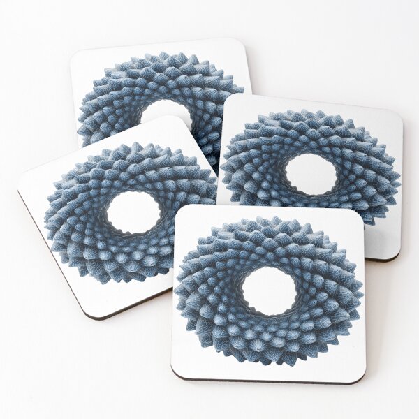 Item preview, Blue Biomechanical Torus with Spiky Fractal Texture designed and sold by Niageadon.