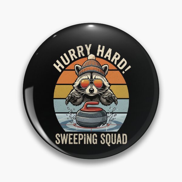 Item preview, Hurry Hard Sweeping Squad Raccoon Curling designed and sold by Axivra.