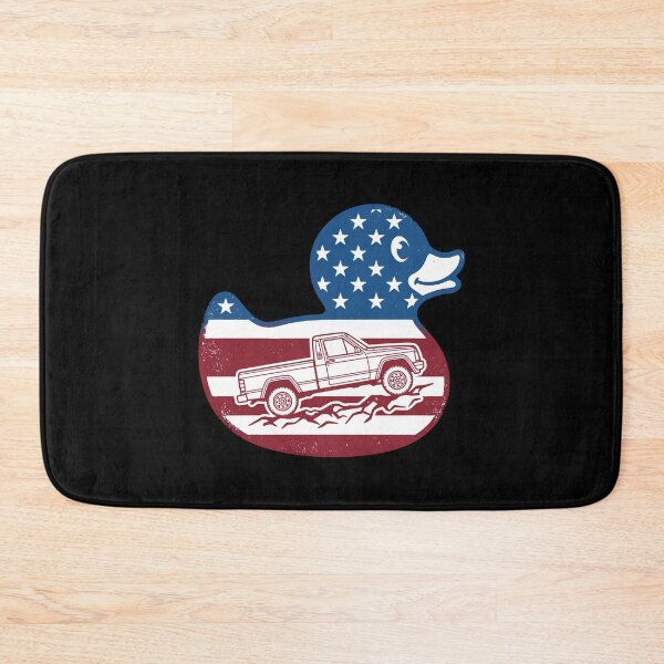 Item preview, USA Flag Rubber Duck with Comanche MJ Pickup Truck Graphic designed and sold by Off-Road-Zone.