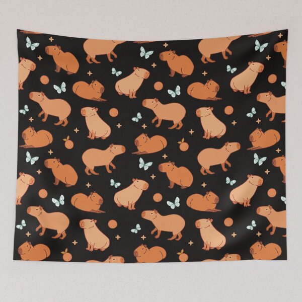 Item preview, Capybaras pattern designed and sold by Erika Vaigel Illustrations.