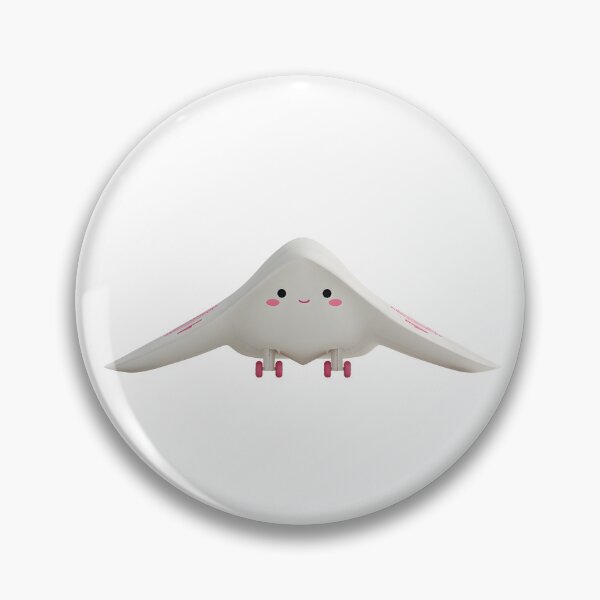 Item preview, Cute Kawaii Style White Stealth Bomber Aircraft Character designed and sold by Niageadon.