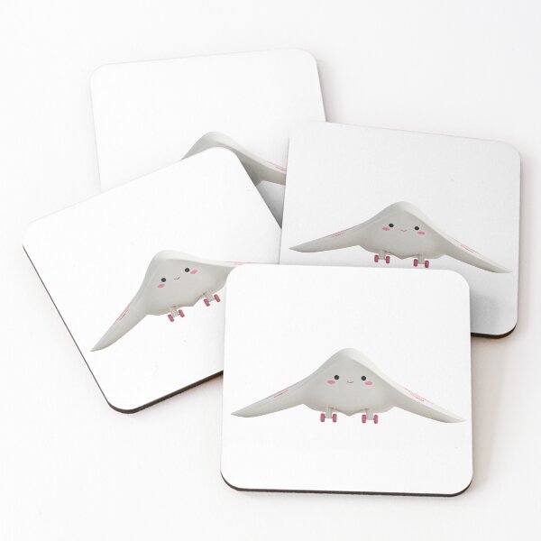 Item preview, Cute Kawaii Style White Stealth Bomber Aircraft Character designed and sold by Niageadon.
