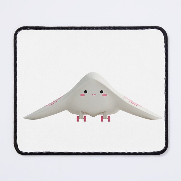 Item preview, Cute Kawaii Style White Stealth Bomber Aircraft Character designed and sold by Niageadon.