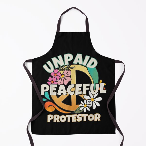 Item preview, Retro Unpaid Peaceful Protestor Vintage Peace Sign With Floral Daisy Garden Art designed and sold by EricCotanori.