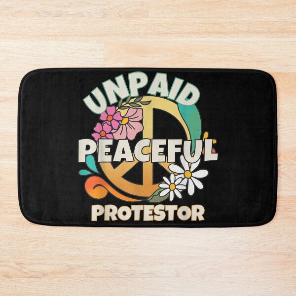 Item preview, Retro Unpaid Peaceful Protestor Vintage Peace Sign With Floral Daisy Garden Art designed and sold by EricCotanori.