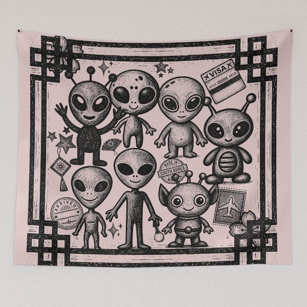 Item preview, BTS Aliens Inspired Aesthetic – 7 Figures Design designed and sold by ARMYPLUGCO.