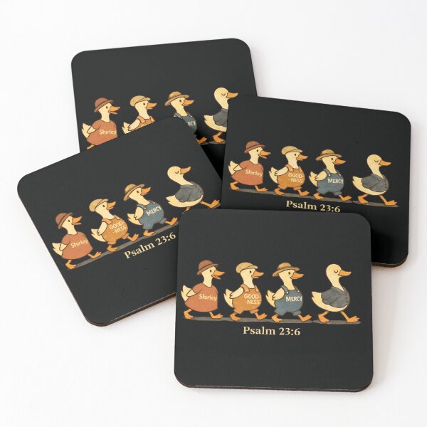 Item preview, Psalm 23:6 Shirley Goodness And Mercy Cute Ducks Walking Religious Christian Art designed and sold by EricCotanori.
