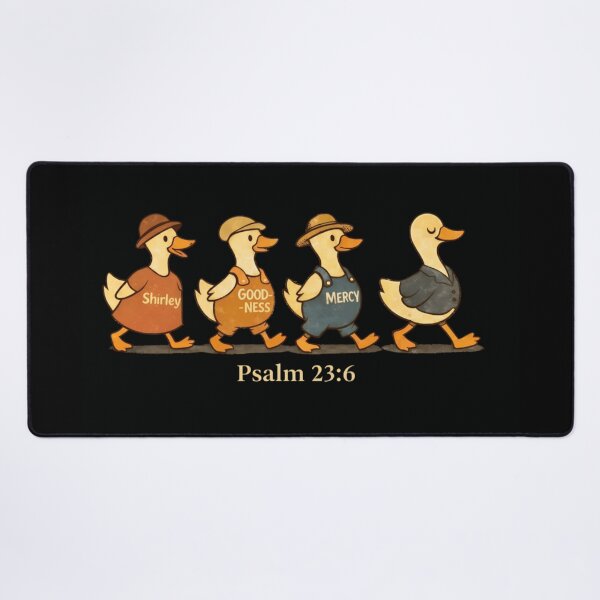 Item preview, Psalm 23:6 Shirley Goodness And Mercy Cute Ducks Walking Religious Christian Art designed and sold by EricCotanori.