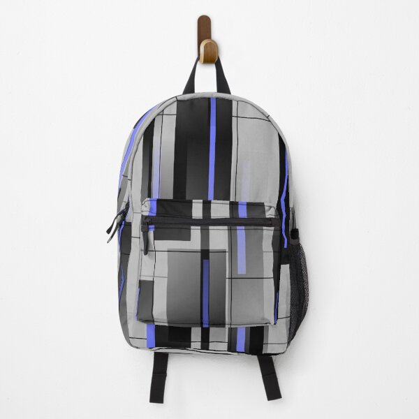 Item preview, Mid Century Geometric Abstract in Gray, Blue and Black designed and sold by MellowCat.