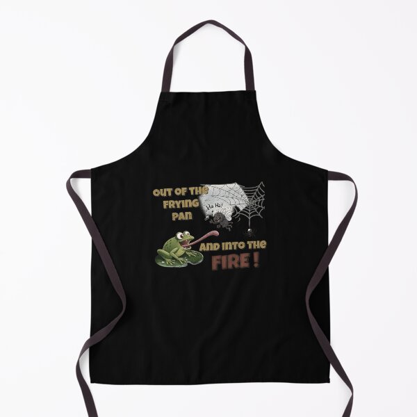 Item preview, Out of the Frying Pan Into the Fire – Funny Cartoon Life Irony Design designed and sold by RonnyMilleo.