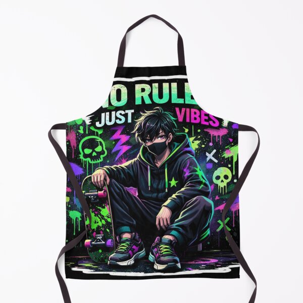 Item preview, No Rules Just Vibes – Neon Streetwear Skater Aesthetic Sticker designed and sold by ZenGrowth4.