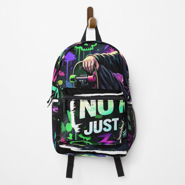 Item preview, No Rules Just Vibes – Neon Streetwear Skater Aesthetic Sticker designed and sold by ZenGrowth4.