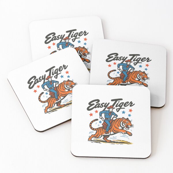 Item preview, Easy Tiger | Cowboy Riding Tiger Retro Vintage Graphic designed and sold by HBDStudio.