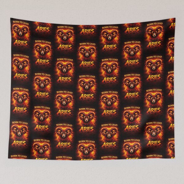 Item preview, Aries Zodiac Graffiti – Born To Lead Fire Ram Streetwear Design designed and sold by GraffKingz.
