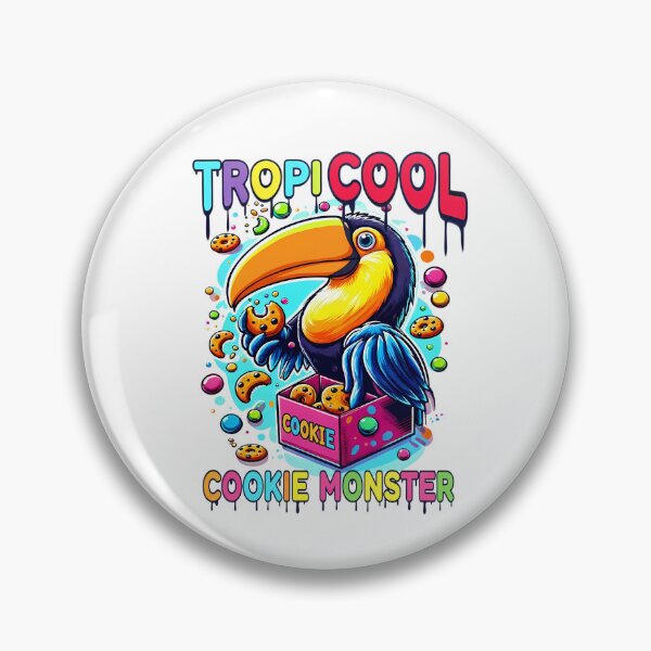 Item preview, Keel-billed Toucan 'Tropicool Cookie Monster' Cereal Cookie Art designed and sold by Art-Arcade6.