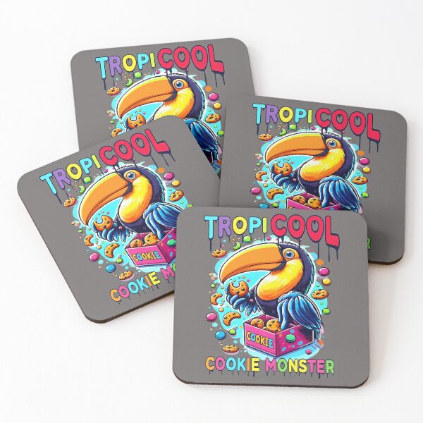 Item preview, Keel-billed Toucan 'Tropicool Cookie Monster' Cereal Cookie Art designed and sold by Art-Arcade6.
