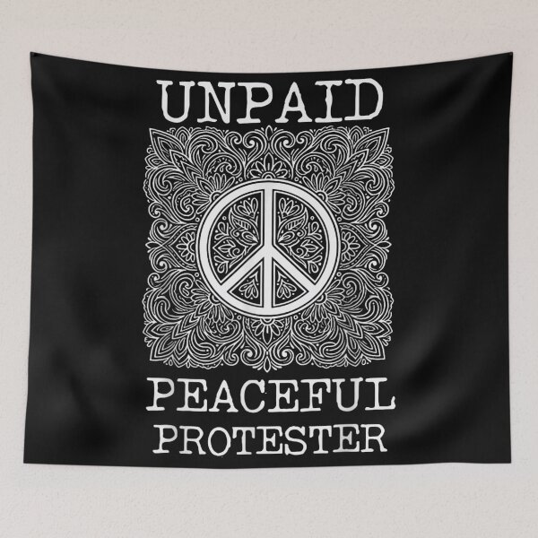 Item preview, Unpaid Peaceful Protester Peace Symbol Mandala Design For Social Justice Activism Art designed and sold by RuperDelois.