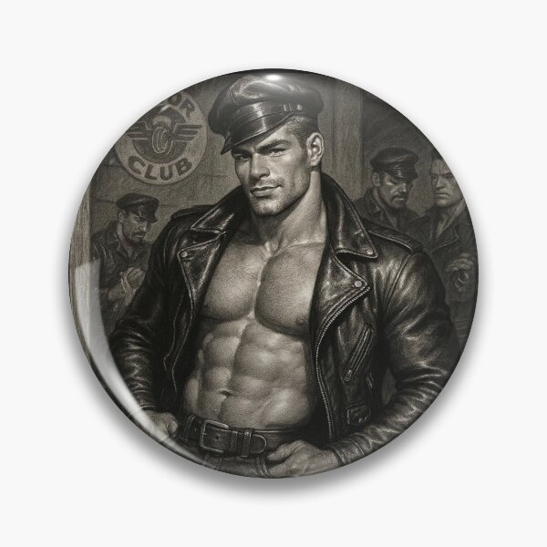 Item preview, Vintage Gay Leather Legends Berlin Daddy Motorcycle Club Tom of Finland Tribute Gay Pride Graphic Design designed and sold by ItsAKinkThing.
