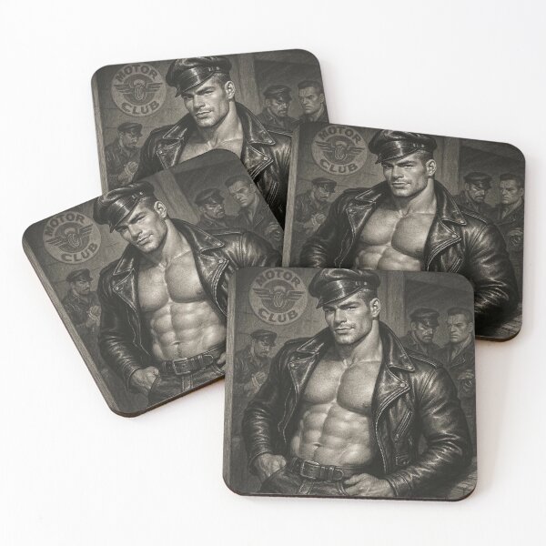 Item preview, Vintage Gay Leather Legends Berlin Daddy Motorcycle Club Tom of Finland Tribute Gay Pride Graphic Design designed and sold by ItsAKinkThing.